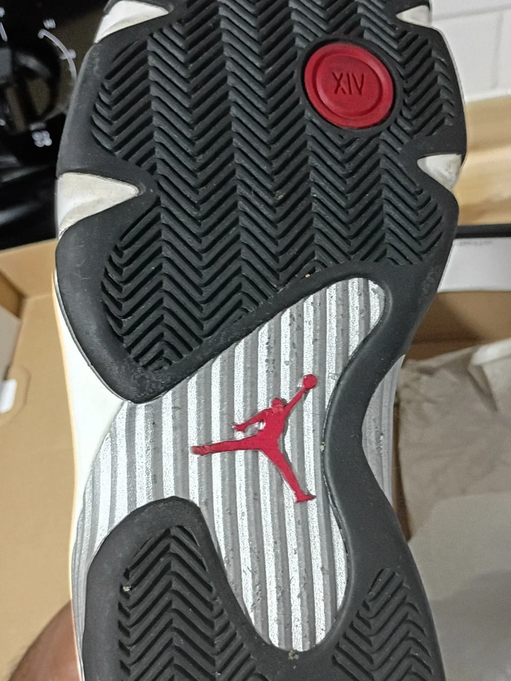 Jordan 14 Men's White and Black Sneakers